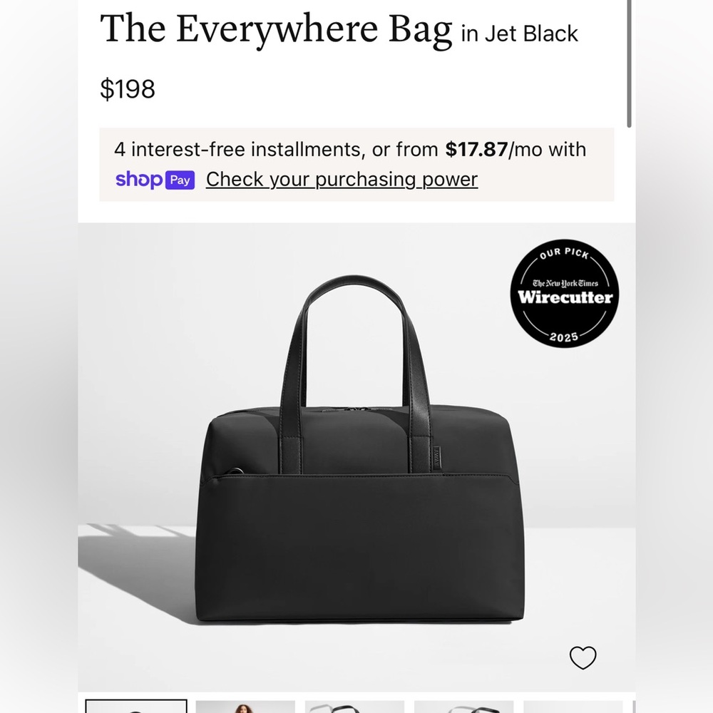 Away- The Everywhere Bag in Jet Black